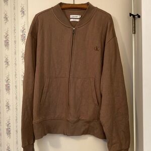 Calvin Klein Brown Zip-Up Jacket